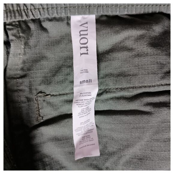 Vuori Pants S Womens Green Ripstop Jogger Hiking Cotton Stretch Regular Solid - Picture 4 of 4